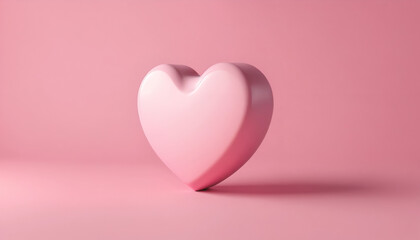 rendered pink heart against a solid pink background, Pink Heart on Pink Background