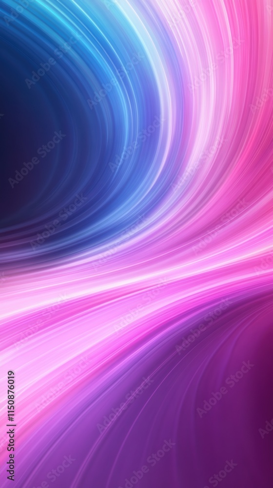 Aufkleber vibrant colorful abstract light warp tunnel with dynamic fluid motion and energetic flow creating a 