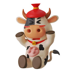 Mascot Cute Sick Cow fever
