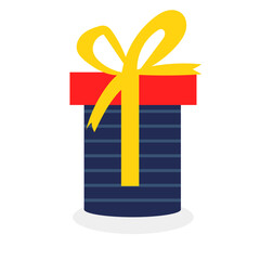 christmas giftbox. Many various giftboxes with tags. Flat vector illustration isolated on white