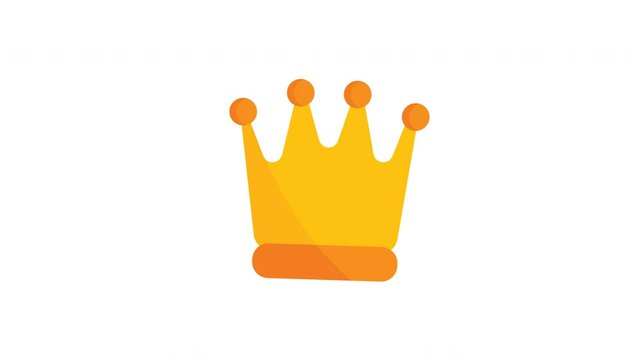 Crown animated icon with alpha channel. Perfect for project and Explainer Video