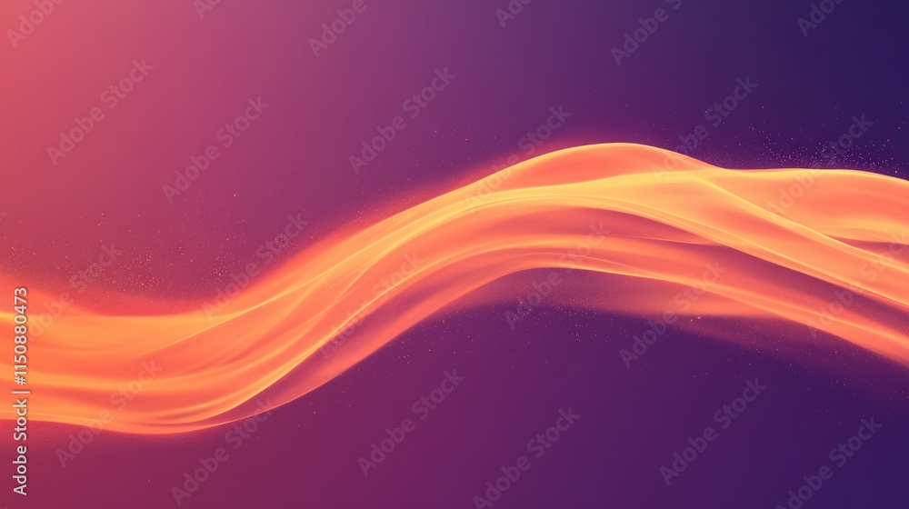 Aufkleber abstract dynamic particles flying in fiery wind against vivid background featuring warm tones and mo