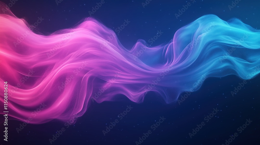 Poster colorful glowing particles sweeping through fiery background in motion, perfect for dynamic and abst