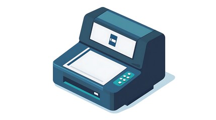 printer icon simple white background vector