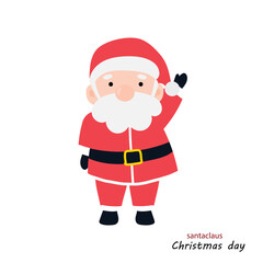 popular cartoon santa wearing christmas costume different pose activity. Cute Santa Clauses in different poses