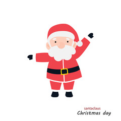 popular cartoon santa wearing christmas costume different pose activity. Cute Santa Clauses in different poses