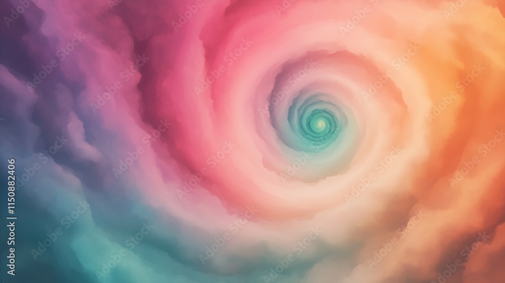 Aufkleber vibrant psychedelic swirl with multicolor gradient and abstract design for artistic creative concept