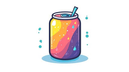 Obraz premium soda can icon simple background