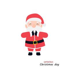 popular cartoon santa wearing christmas costume different pose activity. Cute Santa Clauses in different poses