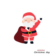 popular cartoon santa wearing christmas costume different pose activity. Cute Santa Clauses in different poses
