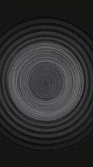 Abstract concentric circles grayscale design art