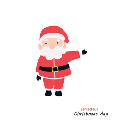 popular cartoon santa wearing christmas costume different pose activity. Cute Santa Clauses in different poses