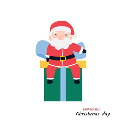 popular cartoon santa wearing christmas costume different pose activity. Cute Santa Clauses in different poses