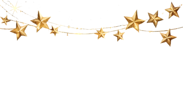 golden stars, Transparent Background Image