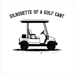 golf cart buggies silhouette Vector. Golf Cart Silhouette vehicle Vector Illustration.