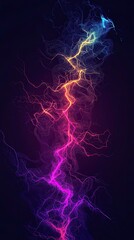 Abstract Colorful Energy Flowing Through Network