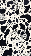 Fototapeta premium Abstract Black and White Irregular Shapes Pattern