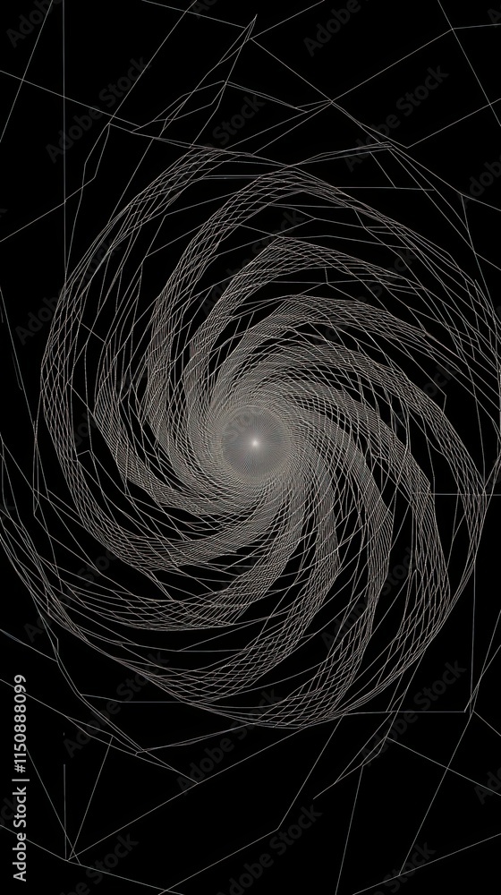 Poster abstract spiral web design art pattern