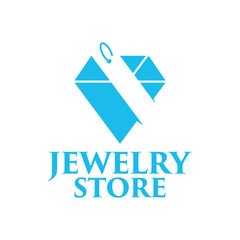 jewelry store flat minimalist logo design