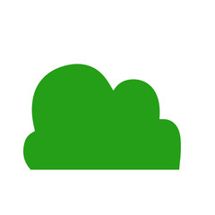 green tree tropical cartoon isolated on white background