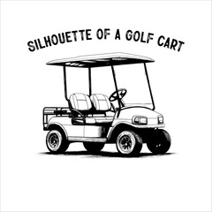 golf cart buggies silhouette Vector. Golf Cart Silhouette vehicle Vector Illustration.