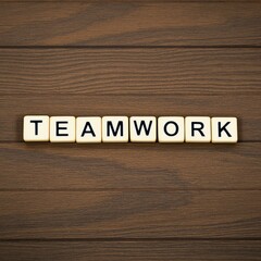 Fototapeta premium Scrabble Letters Forming the Word 'Teamwork'
