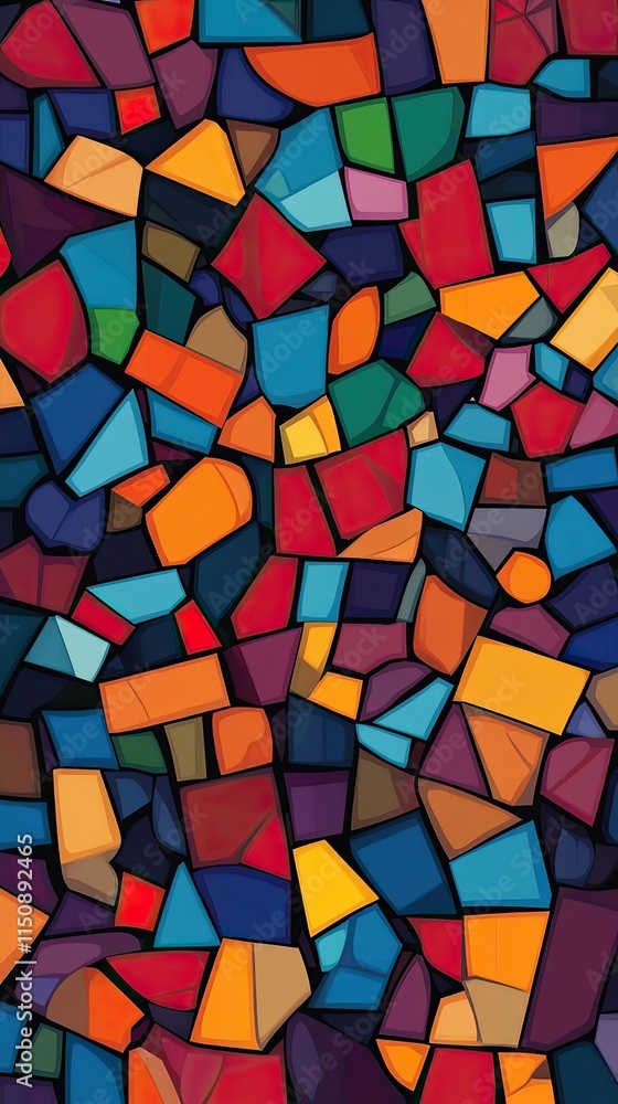 Poster abstract colorful geometric mosaic pattern design