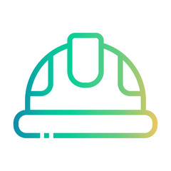 safety helmet Line Gradient Icon