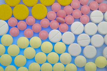 medical pills for background with texture