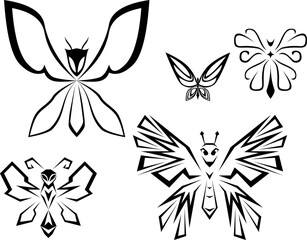 black butterfly pictogram