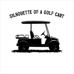golf cart buggies silhouette Vector. Golf Cart Silhouette vehicle Vector Illustration.