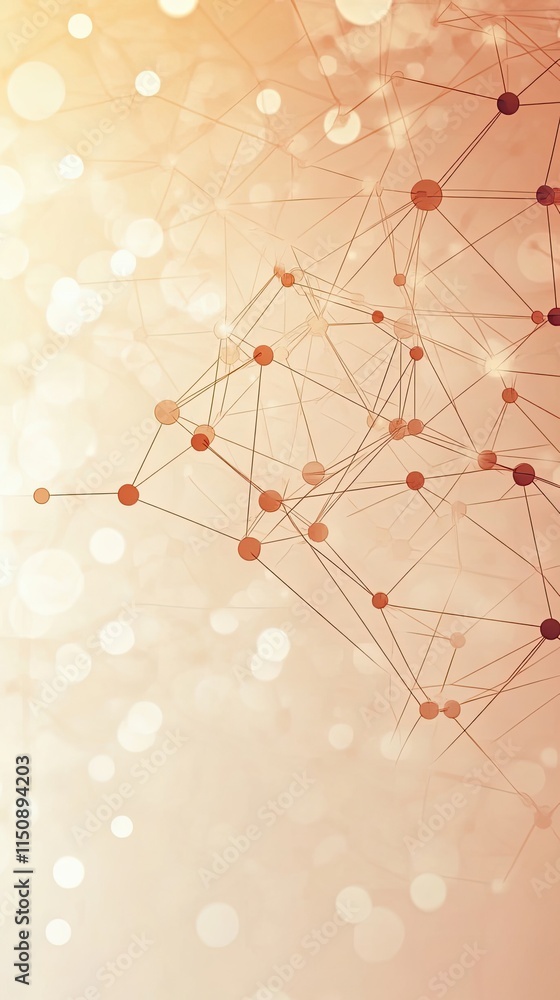 Poster abstract network nodes connected by lines