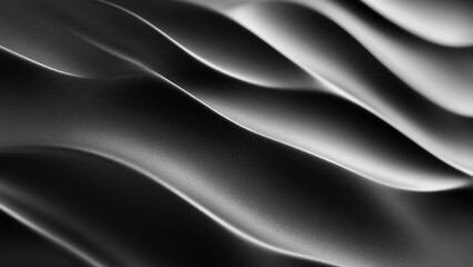 Obraz premium Smooth black waves creating a luxurious texture.