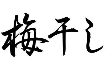 Adobe Illustrator Artwork梅干しと書いた筆文字
