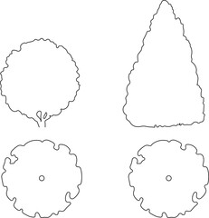 vector illustration design image plant tree sketch simple silhouette for completeness of the image