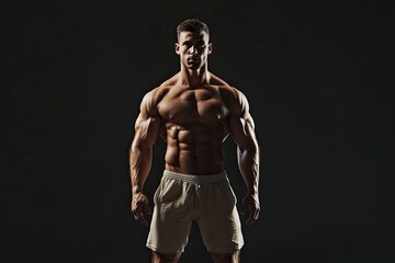 Full body photo of bodybuilder 