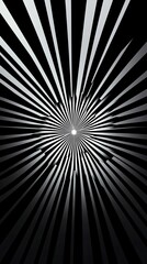 Fototapeta premium Abstract Black And White Radial Lines Design