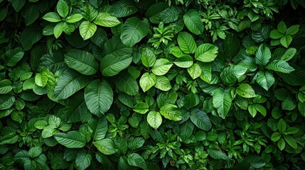 A lush green plant with leaves of various sizes and shapes. Generative AI
