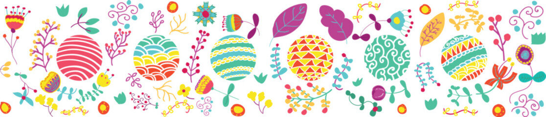 Hand-drawn Floral Ornament good for Design Element