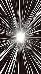 Fototapeta premium Abstract Black And White Radiating Lines Design