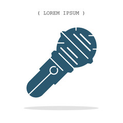 Vector symbol. Microphone icon illustration. Stock vector symbol illustration design.