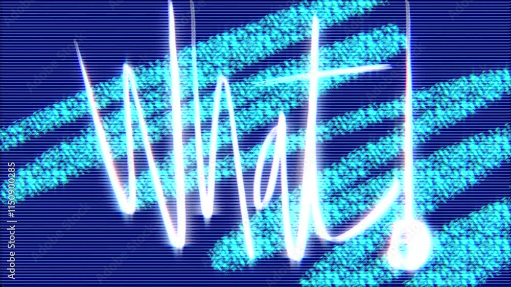 Poster sketches and doodles animation with a glowing blurry effect