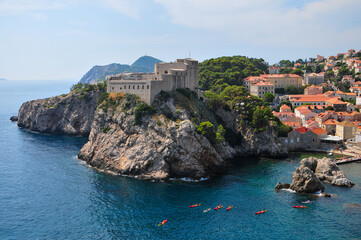 Fototapeta premium ドゥブロブニクにあるロブリイェナッツ要塞の美しい風景