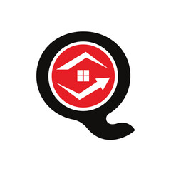 Letter Q vector logo template, Colorful Letter Q logo, Real Estate, Building and Construction Logo Design Template Vector Icon