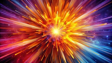 Abstract Cosmic Explosion Vibrant Energy Burst in Space