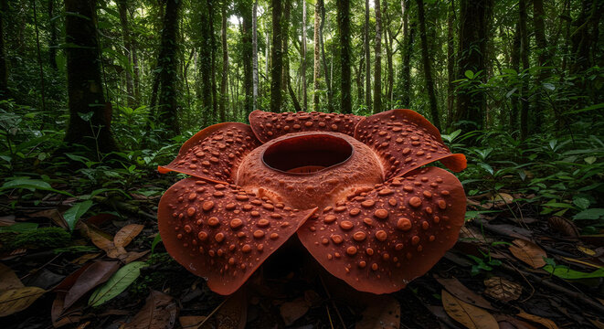 raflesia flower in the jungle