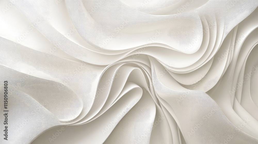 Poster soft 3d wallpaper with line art in a delicate pattern on a light background, conveying simplicity an