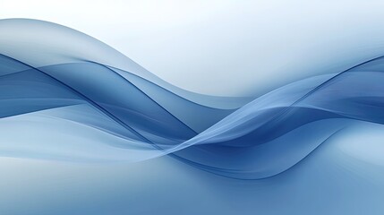 Abstract Blue Wave Design Showing Smooth Curves and Gradients