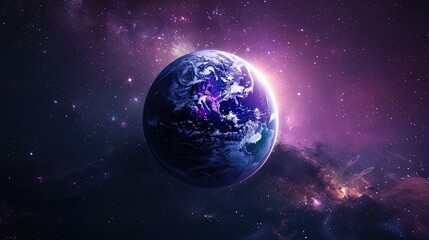Fototapeta premium Earth Planet Cosmic View Stellar Background Space