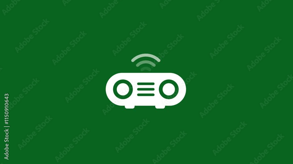 Aufkleber wifi router icon of nice animated for your videos easy to use with green background